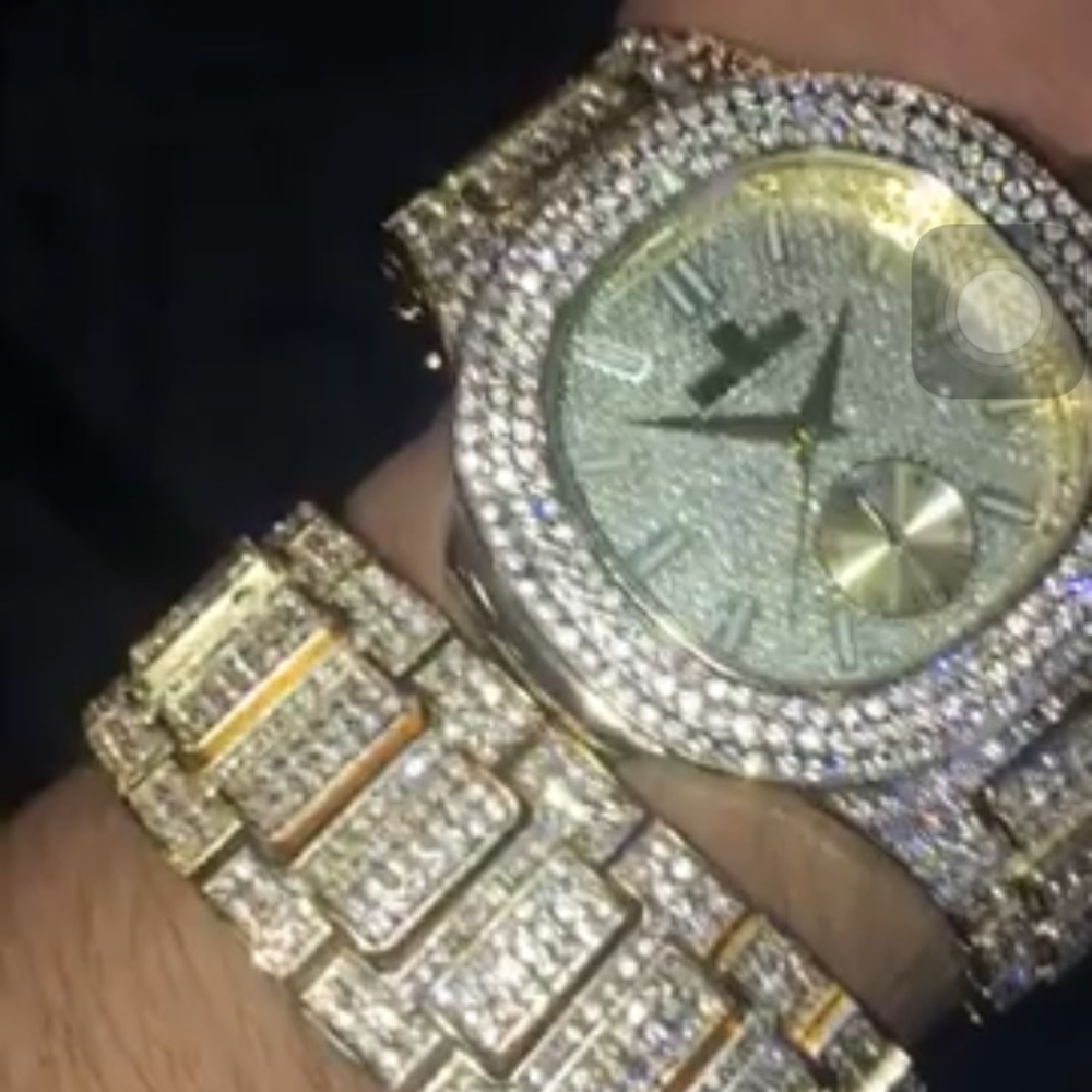 Diamond watch with bracelet